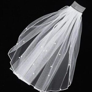 Pearl Short Bridal Veil